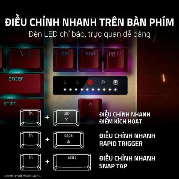 Bàn phím cơ Razer Huntsman V3 Pro Tenkeyless - Counter-Strike 2 Edition - Ảnh 5